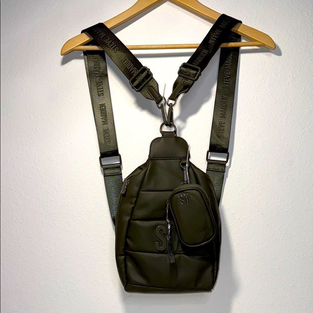 Steve Madden Olive Juniper Crossbody Bag Backpack - Picture 3 of 13